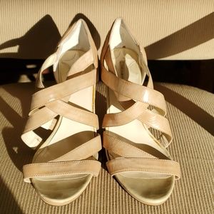 Strappy Nude heels - Max Studio - 8M - EUC